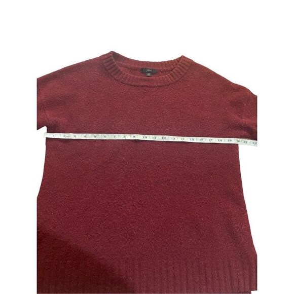 J. Crew wine red womens sweater sz XS merino wool blend - Picture 7 of 7